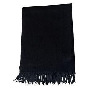 Acne Studios Black Classic Wool Fringe Scarf